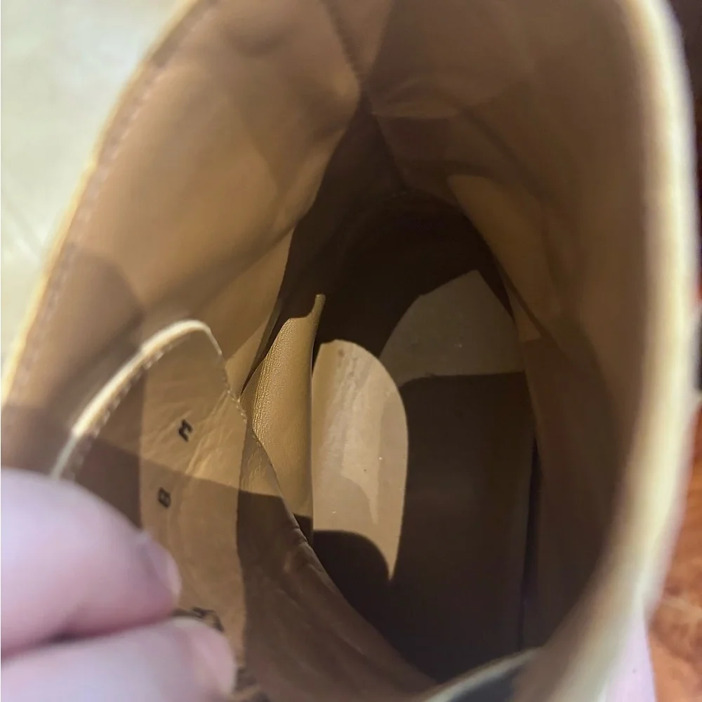 Women’s Frye Alice White Leather Combat Boots - Picture 10 of 16